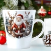 ŚWIĄTECZNY KUBEK LATTE 330ml PREZENT ŚWIĘTA ZIMOWY RENIFER JELEŃ MIKOŁAJ