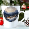 ŚWIĄTECZNY KUBEK LATTE 330ml PREZENT ŚWIĘTA ZIMOWY RENIFER JELEŃ MIKOŁAJ