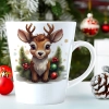 ŚWIĄTECZNY KUBEK LATTE 330ml PREZENT ŚWIĘTA ZIMOWY RENIFER JELEŃ MIKOŁAJ