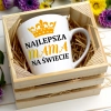 KUBEK LATTE 330ml W SKRZYNCE DLA MAMY PREZENT DZIEŃ MATKI MAMA MAMUSIA