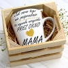 KUBEK LATTE 330ml W SKRZYNCE DLA MAMY PREZENT DZIEŃ MATKI MAMA MAMUSIA