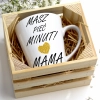 KUBEK LATTE 330ml W SKRZYNCE DLA MAMY PREZENT DZIEŃ MATKI MAMA MAMUSIA