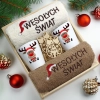 ZESTAW PREZENT ŚWIĄTECZNY KUBKI LATTE RĘCZNIKI W SKRZYNCE ŚWIĘTA MIKOŁAJ