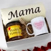 KOMPLET DLA MAMY RĘCZNIK Z HAFTEM + KUBEK + MIÓD PREZENT DZIEŃ MATKI MAMA