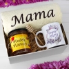 KOMPLET DLA MAMY RĘCZNIK Z HAFTEM + KUBEK + MIÓD PREZENT DZIEŃ MATKI MAMA