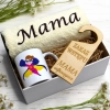 KOMPLET DLA MAMY RĘCZNIK Z HAFTEM + KUBEK 330ml NA PREZENT DZIEŃ MATKI MAMA