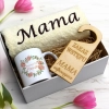 KOMPLET DLA MAMY RĘCZNIK Z HAFTEM + KUBEK 330ml NA PREZENT DZIEŃ MATKI MAMA