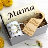 KOMPLET DLA MAMY RĘCZNIK Z HAFTEM + KUBEK 330ml NA PREZENT DZIEŃ MATKI MAMA