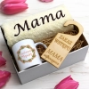 KOMPLET DLA MAMY RĘCZNIK Z HAFTEM + KUBEK 330ml NA PREZENT DZIEŃ MATKI MAMA