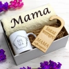 KOMPLET DLA MAMY RĘCZNIK Z HAFTEM + KUBEK 330ml NA PREZENT DZIEŃ MATKI MAMA