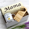 KOMPLET DLA MAMY RĘCZNIK Z HAFTEM + KUBEK 330ml NA PREZENT DZIEŃ MATKI MAMA