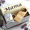 KOMPLET DLA MAMY RĘCZNIK Z HAFTEM + KUBEK 330ml NA PREZENT DZIEŃ MATKI MAMA