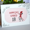 RĘCZNIK 70x140 Z HAFTEM NA PREZENT 18 URODZINY DIABELSKO GORĄCA OSIEMNASTKA