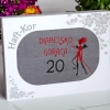 RĘCZNIK 70x140 Z HAFTEM NA PREZENT 20 URODZINY DIABELSKO GORĄCA DWUDZIESTKA