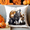 POSZEWKA DEKORACYJNA 40x40 JASIEK OZDOBNA HALLOWEENOWA HALLOWEEN WILK