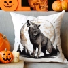 POSZEWKA DEKORACYJNA HALLOWEEN VELVET 40x40 WELUROWA WILK WILKOŁAK