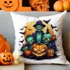 POSZEWKA DEKORACYJNA 40x40 JASIEK OZDOBNA HALLOWEENOWA HALLOWEEN DYNIE KOŚCIOTRUPWAMPIR