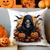 POSZEWKA DEKORACYJNA 40x40 JASIEK OZDOBNA HALLOWEENOWA HALLOWEEN DYNIE KOŚCIOTRUPWAMPIR