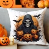 POSZEWKA DEKORACYJNA 40x40 JASIEK OZDOBNA HALLOWEENOWA HALLOWEEN DYNIE KOŚCIOTRUPWAMPIR
