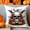 POSZEWKA DEKORACYJNA 40x40 JASIEK OZDOBNA HALLOWEENOWA HALLOWEEN DYNIE CZASZKA KOŚCIOTRUPWAMPIR