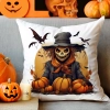 POSZEWKA DEKORACYJNA 40x40 JASIEK OZDOBNA HALLOWEENOWA HALLOWEEN DYNIE STRACH KOŚCIOTRUP