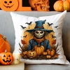 POSZEWKA DEKORACYJNA 40x40 JASIEK OZDOBNA HALLOWEENOWA HALLOWEEN DYNIE STRACH KOŚCIOTRUP