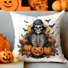 POSZEWKA DEKORACYJNA 40x40 JASIEK OZDOBNA HALLOWEENOWA HALLOWEEN DYNIE STRACH KOŚCIOTRUP