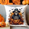 POSZEWKA DEKORACYJNA 40x40 JASIEK OZDOBNA HALLOWEENOWA HALLOWEEN DYNIE STRACH KOŚCIOTRUP