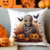 POSZEWKA DEKORACYJNA 40x40 JASIEK OZDOBNA HALLOWEENOWA HALLOWEEN DYNIE MUMIA