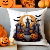 POSZEWKA DEKORACYJNA 40x40 JASIEK OZDOBNA HALLOWEENOWA HALLOWEEN DYNIE GROBOWIEC