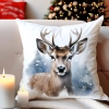 POSZEWKA DEKORACYJNA 40x40 JASIEK OZDOBNA ZIMOWA ŚWIĄTECZNA JELEŃ RENIFER