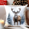 PODUSZKA DEKORACYJNA 40X40 ŚWIĄTECZNA PREZENT ZIMOWA OZDOBNA ŚWIĘTA RENIFER