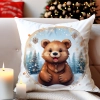 PODUSZKA DEKORACYJNA 40X40 ŚWIĄTECZNA PREZENT ZIMOWA OZDOBNA ŚWIĘTA RENIFER