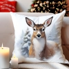 POSZEWKA DEKORACYJNA ŚWIĄTECZNA VELVET 40x40 WELUROWA ZIMOWA JELEŃ RENIFER