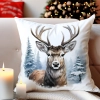 POSZEWKA DEKORACYJNA 40x40 JASIEK OZDOBNA ZIMOWA ŚWIĄTECZNA JELEŃ RENIFER