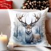 PODUSZKA DEKORACYJNA 40X40 ŚWIĄTECZNA PREZENT ZIMOWA OZDOBNA ŚWIĘTA RENIFER