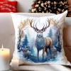 POSZEWKA DEKORACYJNA 40x40 JASIEK OZDOBNA ZIMOWA ŚWIĄTECZNA JELEŃ RENIFER