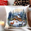 POSZEWKA DEKORACYJNA 40x40 JASIEK OZDOBNA ZIMOWA ŚWIĄTECZNA JELEŃ RENIFER
