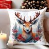 POSZEWKA DEKORACYJNA 40x40 JASIEK OZDOBNA ZIMOWA ŚWIĄTECZNA JELEŃ RENIFER