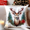 POSZEWKA DEKORACYJNA 40x40 JASIEK OZDOBNA ZIMOWA ŚWIĄTECZNA JELEŃ RENIFER