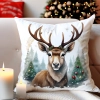 POSZEWKA DEKORACYJNA ŚWIĄTECZNA VELVET 40x40 WELUROWA ZIMOWA JELEŃ RENIFER