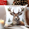 PODUSZKA DEKORACYJNA 40X40 ŚWIĄTECZNA PREZENT ZIMOWA OZDOBNA ŚWIĘTA RENIFER