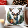 POSZEWKA DEKORACYJNA 40x40 JASIEK OZDOBNA ZIMOWA ŚWIĄTECZNA JELEŃ RENIFER