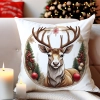 PODUSZKA DEKORACYJNA 40X40 ŚWIĄTECZNA PREZENT ZIMOWA OZDOBNA ŚWIĘTA RENIFER