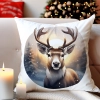 POSZEWKA DEKORACYJNA 40x40 JASIEK OZDOBNA ZIMOWA ŚWIĄTECZNA JELEŃ RENIFER