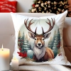 POSZEWKA DEKORACYJNA 40x40 JASIEK OZDOBNA ZIMOWA ŚWIĄTECZNA JELEŃ RENIFER
