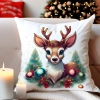 POSZEWKA DEKORACYJNA 40x40 JASIEK OZDOBNA ZIMOWA ŚWIĄTECZNA JELEŃ RENIFER