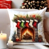 PODUSZKA DEKORACYJNA 40X40 ŚWIĄTECZNA PREZENT ZIMOWA OZDOBNA ŚWIĘTA RENIFER