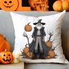 POSZEWKA DEKORACYJNA 40x40 JASIEK OZDOBNA HALLOWEENOWA HALLOWEEN DYNIA CZAROWNIK WIEDŹMIN NIETOPERZE