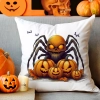 POSZEWKA DEKORACYJNA HALLOWEEN VELVET 40x40 WELUROWA PAJĄK DYNIE